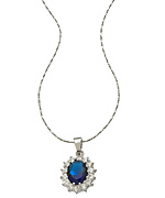 Blue Sapphire Austrian Crystal Necklace