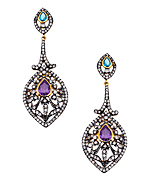 Meghna Designs Blue Topaz Maria Drop Earrings