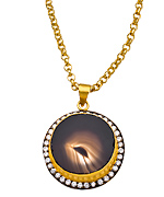 Meghna Designs Brown Lunar Druzy Necklace