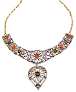 Meghna Designs Maharaja Colorful Bib Necklace