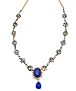 Meghna Designs Lapis Teardrop Necklace
