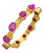 Meghna Designs Gold and Pink Druzy Bangle Bracelet