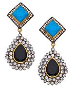 Meghna Designs Gold and CZ Aisha Earrings