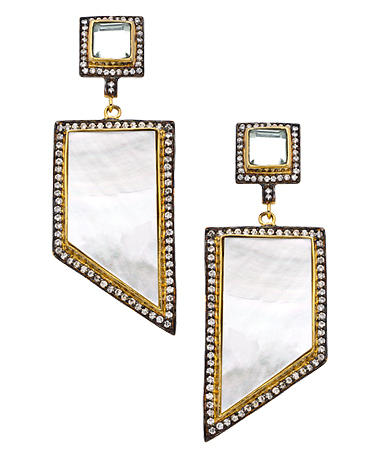 Meghna Designs Gold White and CZ Dania Earrings