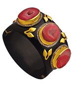 Meghna Designs Red Geodes Druzy Crater Cuff