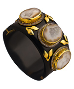 Meghna Designs Gray Geodes Druzy Crater Cuff