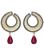 Meghna Designs Round Filigree Drop Earrings