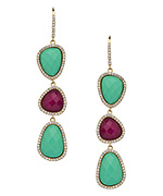 Melanie Auld Pave Stone Drop Earrings