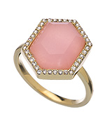 Melanie Auld Pave Stone Hexagon Ring