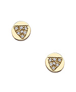 Melinda Maria Remy Gold White CZ Pod Stud