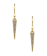 Melinda Maria Katrina Gold White CZ Pave Drop Earrings