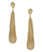 Melinda Maria Hepburn Gold White CZ Pod Earring