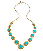 Melinda Maria Anthony Gold Turquoise Necklace