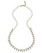 Melinda Maria Mini Fringe Gold White CZ Pyramid Necklace