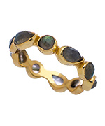 Melinda Maria Isla Gold Labradorite Stacking Ring