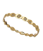 Melinda Maria Jill Infinity Gold White CZ Pod Pave Bangle