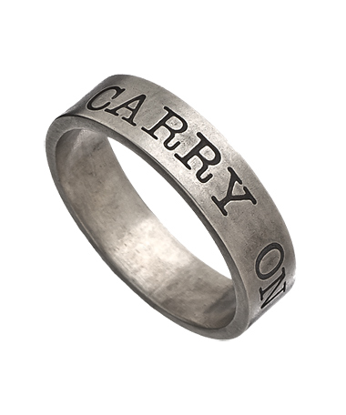 Metal Pressions Personalized Typewriter Satin Silver Band