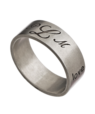 Metal Pressions Silver Monogram Love Band