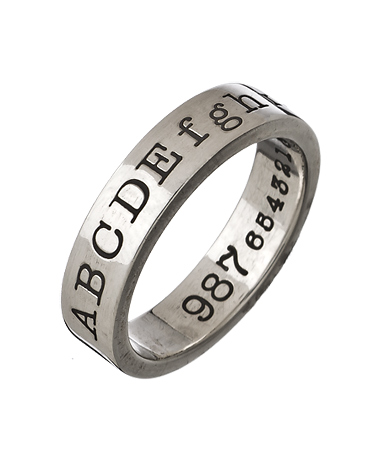 Metal Pressions Personalized Typewriter High Polish Silver Band