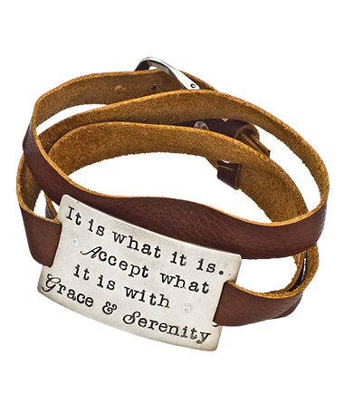 Metal Pressions Diamond and Silver Personalized Leather Bracelet