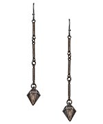 Michael Spirito Gunmetal Diamond Drop Earrings