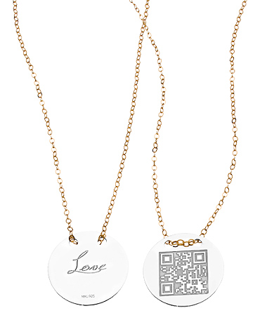 Miriam Merenfeld 'Live Love Laugh' Scan Necklace