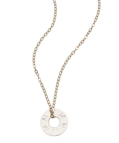 Miriam Merenfeld Mini Silver Initial Token Necklace
