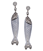 Miriam Salat CZ Fish Post Earrings