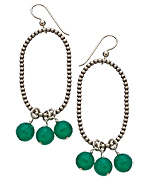 Molly Rose Post Jade Infinity Earrings