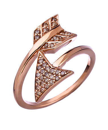 Mystic Light Rose Gold and Diamond Arrow Ring