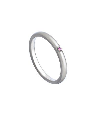 Mystic Light Sterling Silver and Ruby Band
