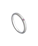 Mystic Light Sterling Silver and Ruby Band