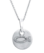 Mystic Light Fish Disc Pendant Necklace