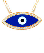 Mystic Light Yellow Gold Evil Eye Diamond Necklace