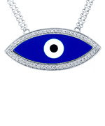 Mystic Light White Gold Evil Eye Diamond Necklace