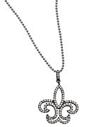 Mystic Light Fleur de Lis Diamond Pendant Necklace