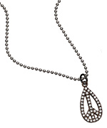 Mystic Light Diamond Teardrop Peace Pendant Necklace