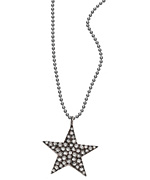 Mystic Light Brown Diamond Pave Star Pendant