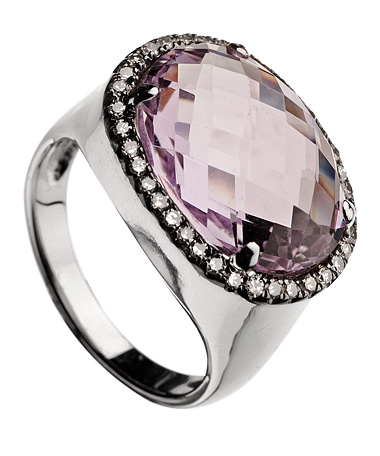 Mystic Light Amethyst Oval Cut Cocktail Ring