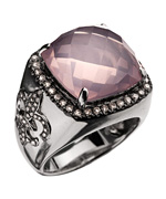 Mystic Light Pink Amethyst Cushion Cut Cocktail Ring