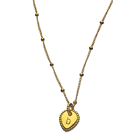 Naomi Gray Inital Beaded Lotus Necklace