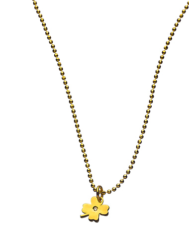 Naomi Gray Tiny Diamond Clover Necklace
