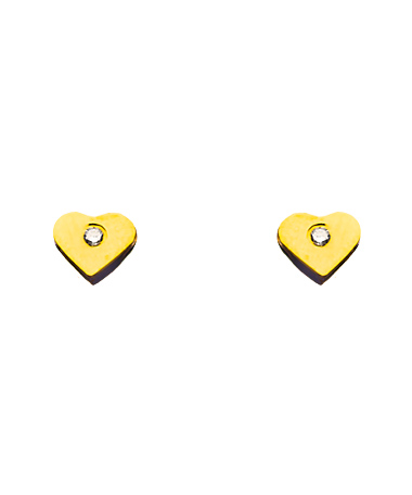 Naomi Gray Signature Tiny Diamond Stud Heart Earrings