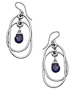 Nashelle Lapis Double-loop Earrings