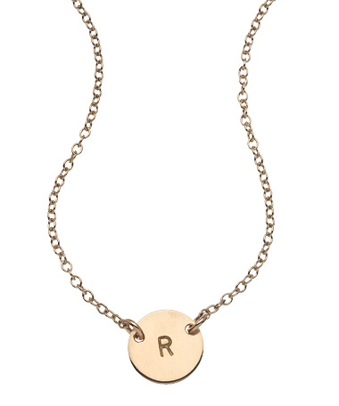 Nashelle Circle Initial Necklace