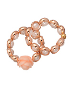 Nicki Jean Peach Rose Pearl Ring Set
