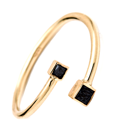Nolan Black Diamond Open Ring