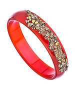 Nugaard Carnelian and Pyrite Bangle Bracelet