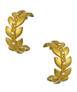 Nyla Star CZ Caesar Half-Hoop Earrings