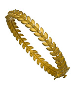 Nyla Star CZ Caesar Hinged Bangle Bracelet